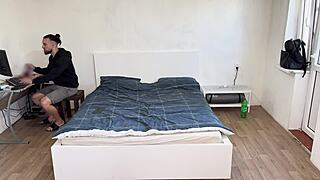 beautiful milf comes to fuck with neighbor while her boyfriend is away