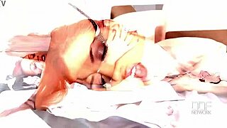 Redhead beauty in a vibrating cocoon, caught a powerful orgasm