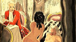 Vintage Erotic Art Featuring Hairy Beaver Pussy