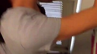 Quick creampie in the laundry room with big cock