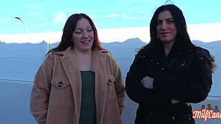 Hey, Sabrine and Lily, gorgeous sluts devouring pussy and cock!