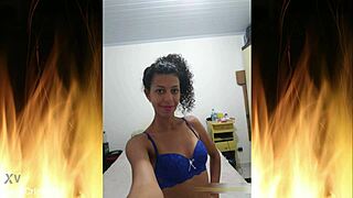 Beautiful brunette in blue lingerie trailer 01