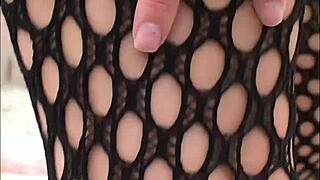 Ciera Sage's tight ass fucked outside in fishnets