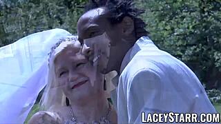 laceystarr - granny bride savors cum after intense bbc session