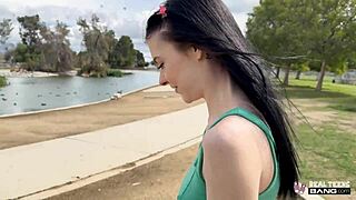 Bella Nova Gives Blowjob Then Bent Over Doggystyle in Public POV