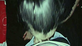 Sweet latina sucks big black cock eagerly