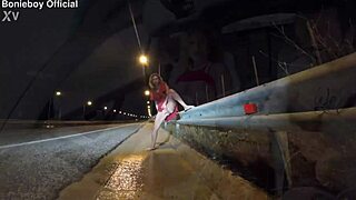 Julia North Pisses and Squirts on 1000 km Public Trip