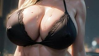 Ai generated model girl with big tits in art 105 😍
