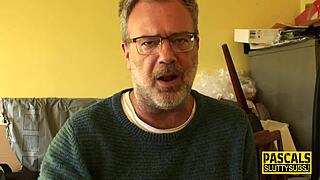 Ebony submissive gets throated deep in fishnets. Her amateur fetish play stunned everyone at the scene.