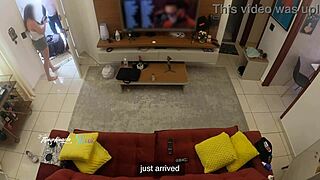Hot Wife Thay Ksada Sucks Delivery Man On Sofa