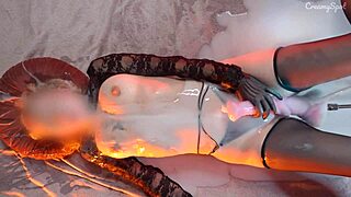 Cum Covered Girl Moans From Huge Loads