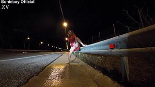 Julia North Pisses and Squirts on 1000 km Public Trip