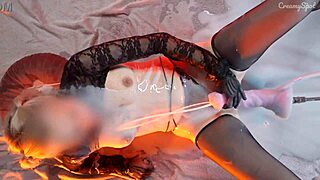 Cum Covered Girl Moans From Huge Loads