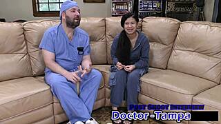 Dr. Tampa's Bratty Orphan Cheerleading Physical with Mya