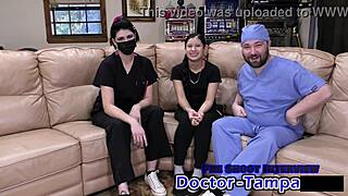 Dr. Tampa's Bratty Orphan Cheerleading Physical with Mya