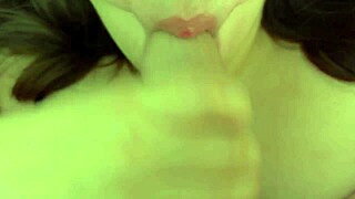 small uncut teen dick fucks stepsister's mouth deepthroat first time orgasm