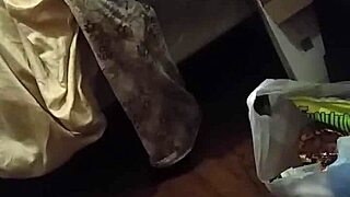 Stepmom pretends not to stare at monster cock while flashing tits.