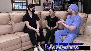 Dr. Tampa's Bratty Orphan Cheerleading Physical with Mya