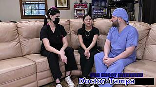 Dr. Tampa's Bratty Orphan Cheerleading Physical with Mya