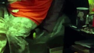 Stepmom pretends not to stare at monster cock while flashing tits.