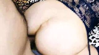 Sexy couple filming video with wife in stockings?