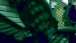 time lapse stop frame stretch against steps at night with lattice shadow ass and legs effect