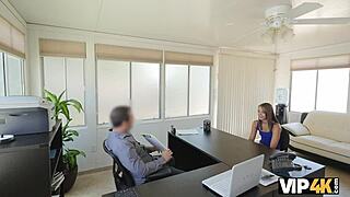 Poor college girl fucks intensely for cash to secure travel credit