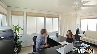 Poor college girl fucks intensely for cash to secure travel credit