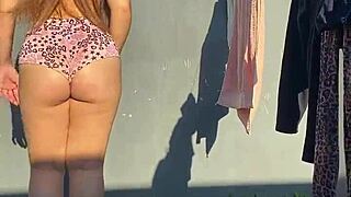 Imagine Your Hot Neighbor Stripping In The Backyard Garden