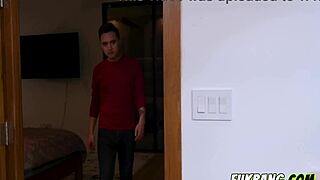 Super Horny MILF Chooses Young Stepson's Cock in Reality