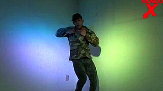 Special striptease for her best friend after breakup, ending with a cumshot.