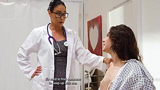 liz jordan gown ripped off for intense pussy licking in hospital room.