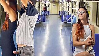 this pervert cums on the passenger's chest on the public bus