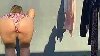 Imagine Your Hot Neighbor Stripping In The Backyard Garden