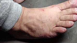 Pornstar Brasil Shows Brazilian Huge Cock Cumming With Tattoos And Feet Fetish