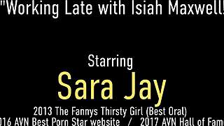 Sara Jay Sucks and Rides Monster Cock in Corset