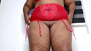 Hotwife Teases In Red Lingerie, Neighbors Watch