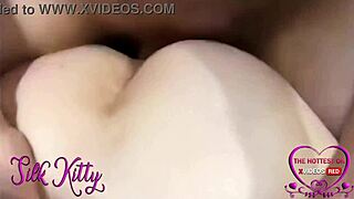 Young wife in homemade POV with husband watching