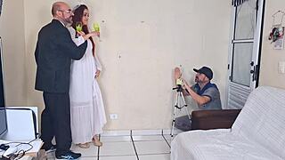 Bride Fucks Photographer While Husband Waits Outside!