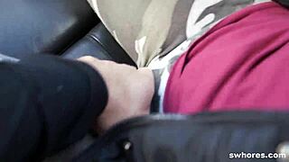 Redhead Whore Sucks Cock on Street