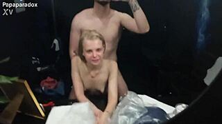Yo, this 18 yo skinny student’s first time banging in a mall is wild!