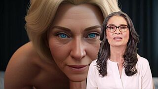 French Mom and Stepson Play Naughty Foot Games Together