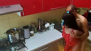 Hidden Cam Captures Rough Mature Milf Action in Kitchen