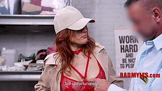 Tiny redhead senator blackmailed into hardcore sex.