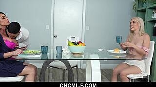 Freeusing Stepmom Nina Dolci and Stepsister Jazmin Luv in Wild Action