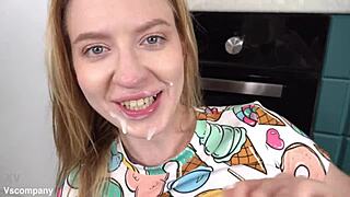 cute blonde teen crystal takes big cock in ass