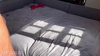 Housewife sucks huge cock for hours then rides it!