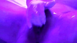 Craving a big juicy cock during solo massage session with squirting!