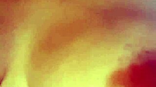 Latina with Big Nipples and Milky Tits Masturbates with Dildo