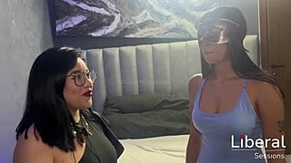 skinny latina sarah debuts in group swingers session